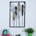 Amaya Decors Black & Gold Leaves Rectangular Wall Décor