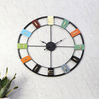Amaya Decors Round Numbers Multicolor Wall Clock