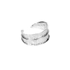 Wild Leaf Cuff - Silver Tone
